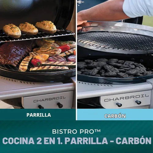 Vista 3 de Charbroil Bistro Pro - Parrilla de gas para espacios pequeños y patios, color negro - 25302161