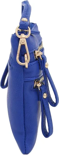 Vista 29 de Bolso de hombro cruzado con múltiples bolsillos y cremallera y correa de muñeca pequeña