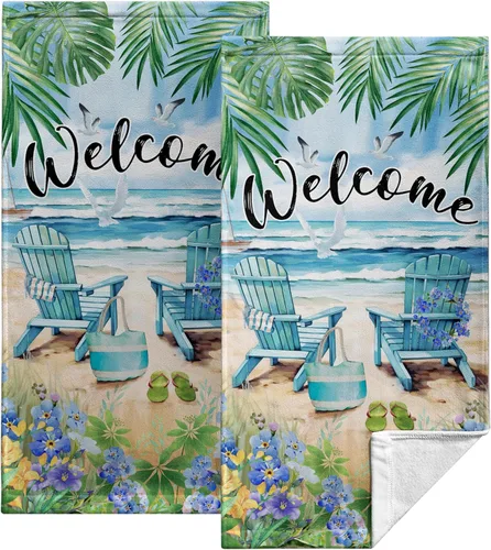 Vista 9 de Toallas de Mano Azul Gris Marrón para Baño Negras Pintura Moderna de Arte Abstracto Toallas de Cocina Suave Absorbente Toalla de Huésped Punta