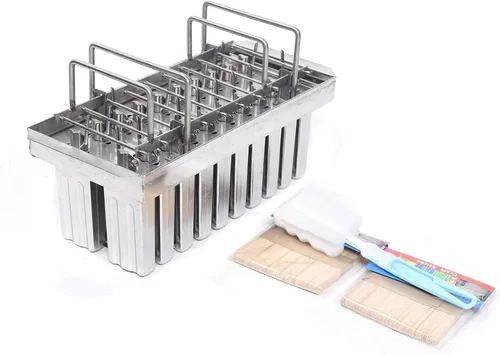 Vista 5 de 20 moldes de acero inoxidable para helados, molde comercial para hacer estallidos, molde de helado