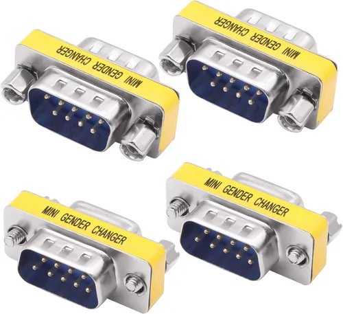 Vista 8 de DB9 cambiador de género conector sin soldadura macho a hembra adaptador Sin soldadura, Mini RS232 D-SUB 9 Pin Serial Cable Acoplador