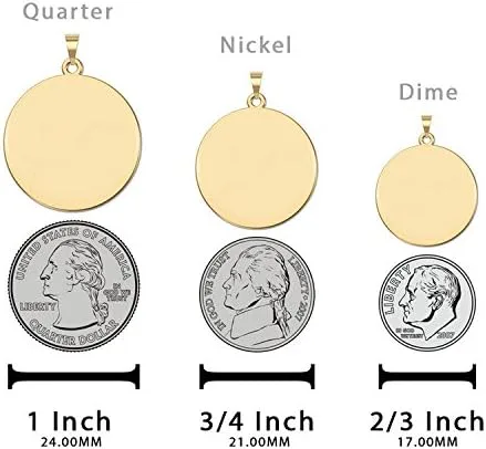 Vista 8 de PicturesOnGold.com Medalla religiosa de San Juan Bautista, tamaño de níquel de 34 pulgadas, plata de ley, joyería de protección, regalos cristianos