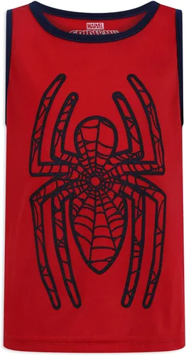 Vista 2 de Marvel Spider-Man - Conjunto de camiseta sin mangas y pantalones cortos para niños pequeños - Azul marinorojo