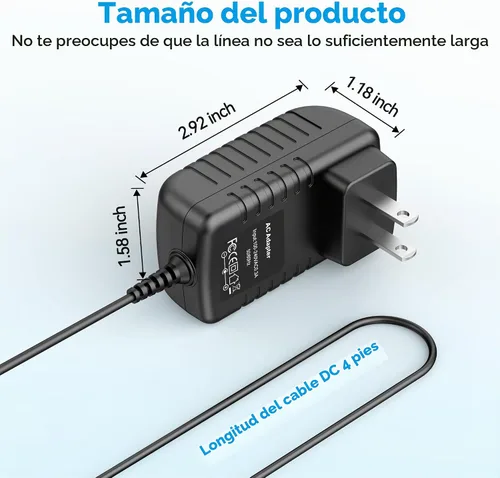 Vista 3 de Adaptador de corriente CC de 12 V CA compatible con Razor Power Core 90 E90 E95 95 cargador, ePunk, XLR8R, máquina eléctrica de gritos, juguetes