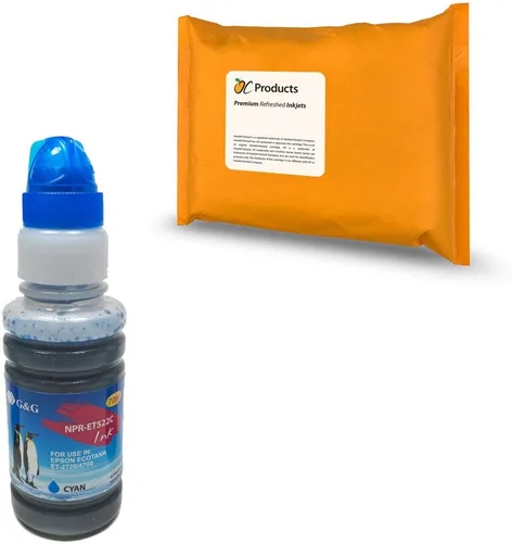 Vista 2 de Reemplazo de tinta compatible para Epson 522 para EcoTank ET-2720 ET-4700 (amarillo)