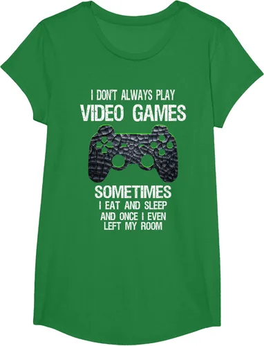 Vista 54 de Funny Gamer Video Games - Camiseta para niños y adolescentes, ajuste clásico, color negro, mezcla de algodón, Negro