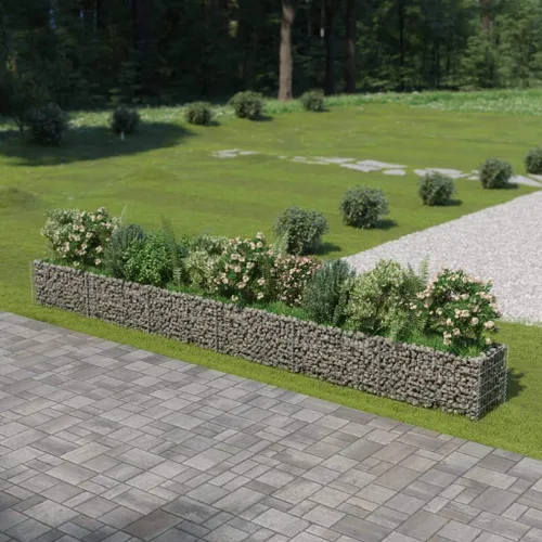 Vista 21 de Gabion cama elevada, cestas de gaviones, camas de jardín galvanizadas, gaviones, pared de gaviones, alta capacidad de carga, acero galvanizado 35.4