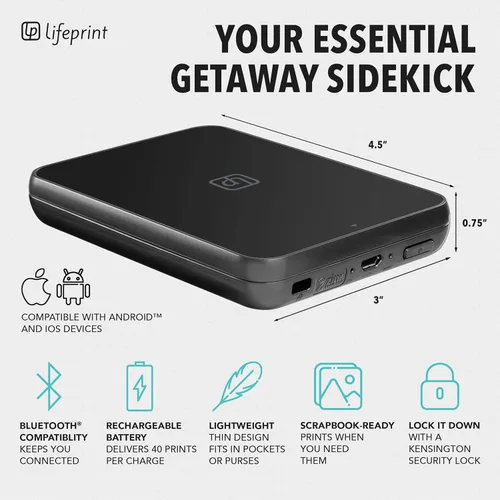 Vista 2 de Lifeprint Ultra Slim Impresora Bluetooth portátil