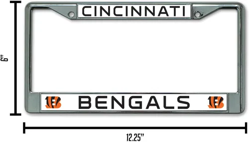 Vista 7 de Rico Industries NFL Fan Shop - Marco de matrícula cromado estándar Color del