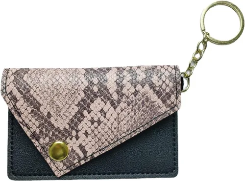 Vista 11 de Pastillero anticonceptivo con estampado de piel de serpiente (negro)