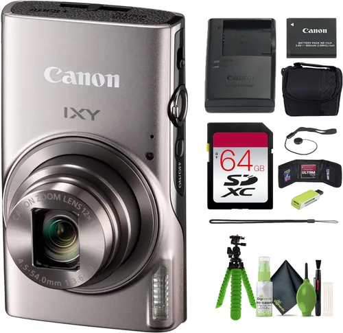 Vista 8 de Canon IXY 650 HS M - Cámara digital compacta color negro, zoom óptico de 12x, apto para viajes, punto y disparo, paquete con tarjeta de 64 GB, bolsa