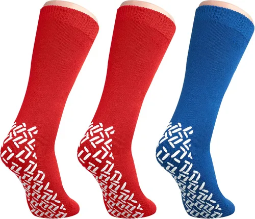 Vista 13 de NOBLES HEALTH CARE PRODUCT SOLUTIONS Paquete de 3 pares – Calcetines antideslizantes XXXL anchos para personas con diabetes hinchada en los pies