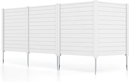 Vista 16 de GIANTEX Valla de aire acondicionado No-Dig, 2 paneles, 48 pulgadas de ancho Negro