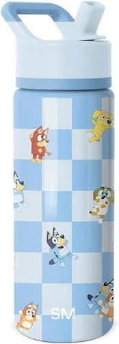 Vista 60 de Simple Modern Kids Summit - Botella de agua con tapa con pajilla, vaso de acero inoxidable de 14 onzas con aislamiento para niñas, para la escuela