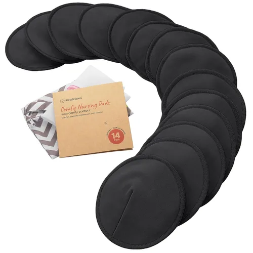 Vista 15 de Almohadillas de lactancia de viscosa de bambú orgánico, 8 almohadillas lavables para lactancia materna, bolsa de lavado, reutilizables