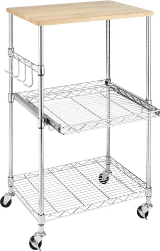 Vista 12 de Carrito con ruedas con 3 estantes para almacenar utensilios para hacer la colada, de Whitmor