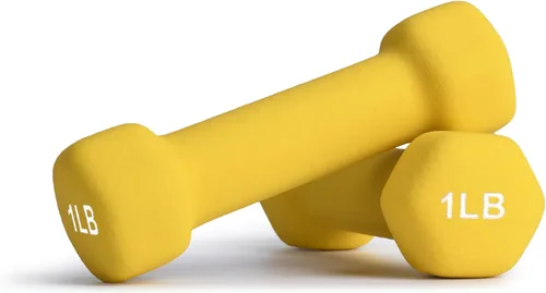Vista 23 de Portzon Mancuernas de neopreno con agarre antideslizante para ejercicio de entrenamiento corporal total y tonificación muscular, compatible con 2