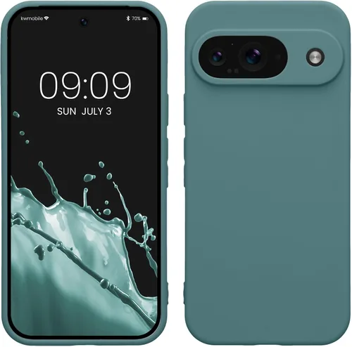 Vista 18 de kwmobile Funda compatible con Google Pixel 9 - Funda protectora delgada de TPU para teléfono - Acabado mate suave - Piedra antigua