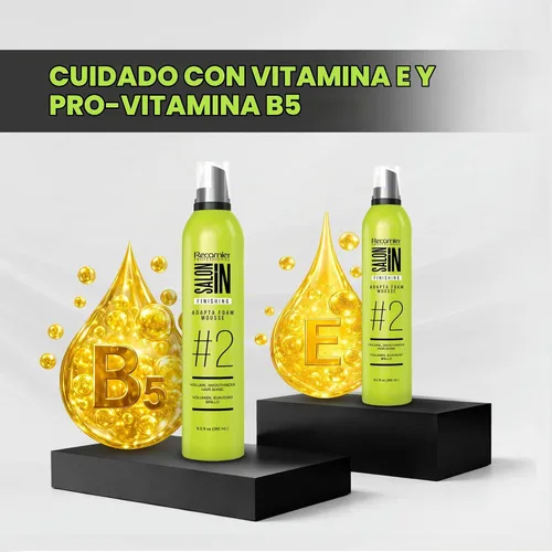 Vista 5 de Salon In de Recamier Adapta Foam Mousse Mousse para el cabello para peinar 9.5 fl oz / 280 ml