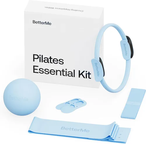 Vista 12 de BetterMe Pilates Essential Kit - Pilates Ring, Long Resistance Bands, Pilates Loop Bands, Ball and More - Complete Home Pilates Kit for Women