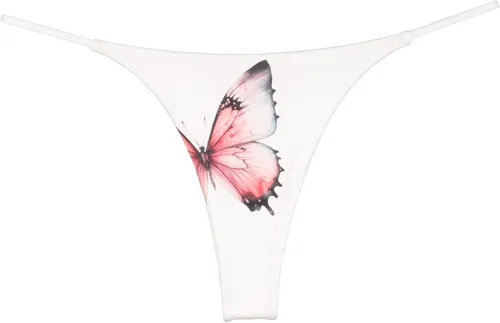 Vista 6 de Tanga de encaje sin costuras para mujer, ropa interior de cintura alta con tiras en G Serie 010-leopardo
