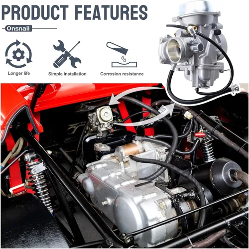 Vista 7 de Carburador para Polaris Sportsman 500 4X4 HO 2001-2005 2010-2012 (solo HO)/Polaris Scrambler 500 4X4 1997-2009/Polaris Worker 500/Polaris ATP 500