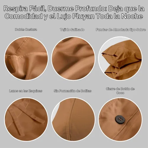 Vista 4 de Juego de funda de edredón - Funda de edredón 100% viscosa derivada de bambú, tamaño King, 3 piezas de funda de edredón refrescante de lujo