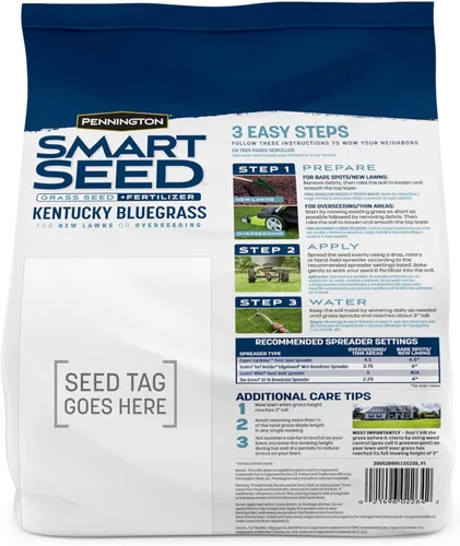 Vista 2 de Pennington Smart Seed Kentucky Bluegrass Blend, semillas de césped