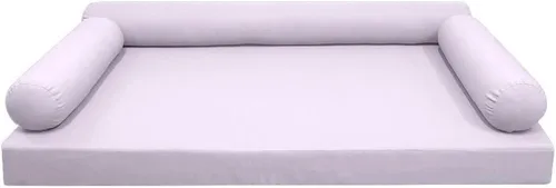 Vista 3 de Style6 Twin Outdoor Daybed Mattress Bolster Knife Edge Insert and Cover Complete Set - AD107