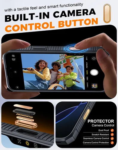 Vista 5 de Vizvera para iPhone 16 Pro Max Funda tipo cartera RFID [Soporte para tarjetas][Control de cámara][Cubierta de cámara] Funda protectora de silicona