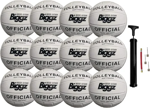 Vista 8 de Biggz Beach Volleyball Size 5 with Hand Pump - White or Teal