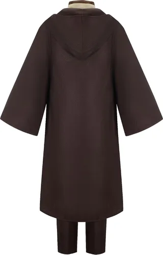 Vista 2 de Conjunto de disfraz de caballero para niños, Halloween, cosplay, fiesta, túnica completa, traje con capucha, uniforme