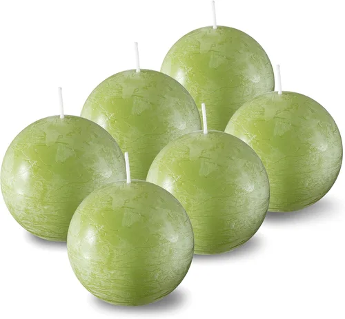 Vista 11 de SPAAS - Velas redondas blancas rústicas, velas de bola blanca de 3 pulgadas, uso como velas decorativas para bodas, celebraciones, vacaciones