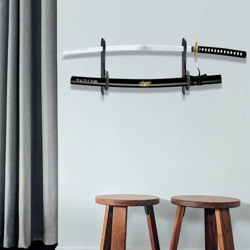 Vista 7 de Soporte de espada, gancho de espada, gancho de montaje en pared, soporte de exhibición de espada samurái acrílico para Katana Tanto Genji Wakizashi