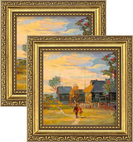 Vista 43 de eletecpro 8x10 Vintage Picture Frame, Glass Cover, Gold, 2-Pack Dorado