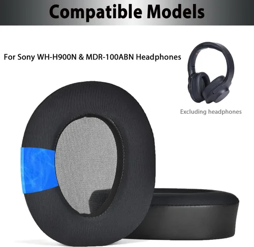 Vista 2 de WH-H900N Almohadillas de repuesto para los oídos, almohadillas de gel de enfriamiento mejoradas para auriculares Sony WH-H900N y MDR-100ABN