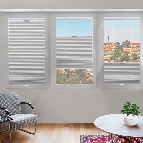 Vista 15 de Tonature Persianas Celulares de Tamaño Personalizado para Ventanas Cortinas Blackout sin Cordón Persianas Enrollables Protección UV Aislamiento
