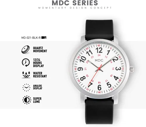 Vista 7 de Infantry MDC 5ATM Waterpfoof - Reloj de enfermera para estudiantes de medicina, médicos, relojes de enfermería para mujeres con segunda mano, hora