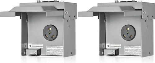 Vista 8 de SURAIELEC Caja de salida RV con protección contra sobretensiones 10800J, panel de toma de corriente temporal con disyuntor, resistente a
