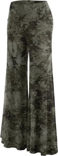 Vista 133 de Made By Johnny Pantalones palazzo elásticos de pierna ancha para mujer, lisos, casuales, cómodos