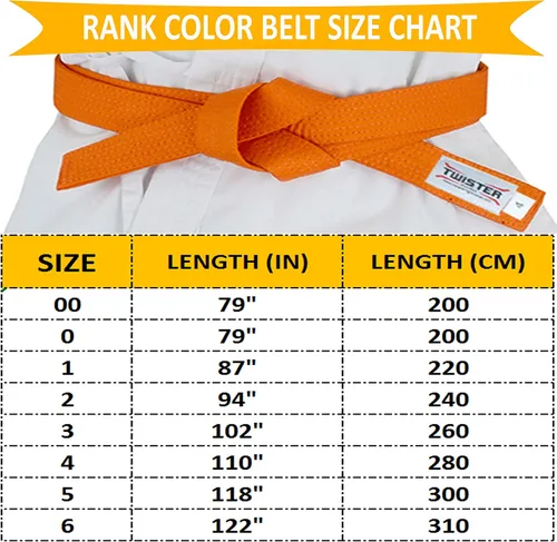 Vista 2 de Twister – cinturones de Rank para artes marciales Karate, Aikido, Taekwondo, judo