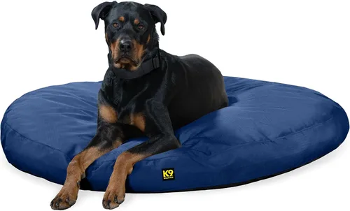 Vista 19 de K9 Ballistics Cama redonda resistente para perros, funda extraíble, lavable, duradera y resistente al agua para interiores y exteriores, pequeña