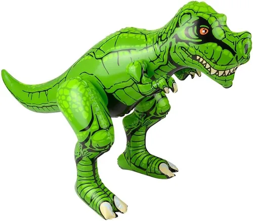 Vista 11 de Surtido inflable de dinosaurios coloridos (alrededor de 24 pulgadas) de Apatosaurio inflable para fiesta, pterodáctilo, raptor, T-Rex, triceratops
