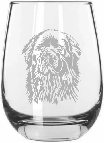 Vista 181 de Shar Pei (chino) - Vaso de vino sin tallo grabado para perro, 15.25 onzas