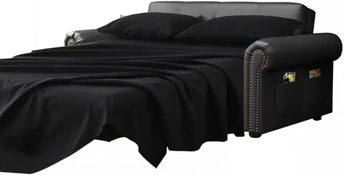 Vista 9 de Kingnex Sábanas de sofá cama individual para sofá cama extraíble de 36 x 72 pulgadas, microfibra suave de doble cepillado 1800, 3 piezas incluyen 1