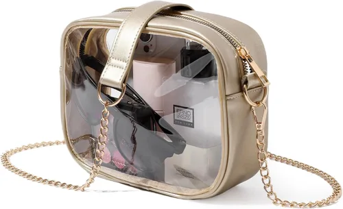 Vista 26 de TOBVZOO - Bolsa bandolera transparente aprobada para estadios, conciertos y eventos deportivos, unisex
