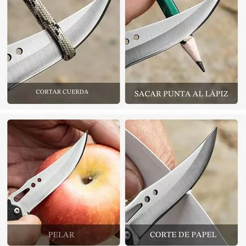 Vista 3 de Cuchillo Plegable Pequeño Cuchillo Táctico Cuchillo de Bolsillo para Salvamento al Aire Libre Conveniente para Llevar Diariamente (12 UNIDADES)