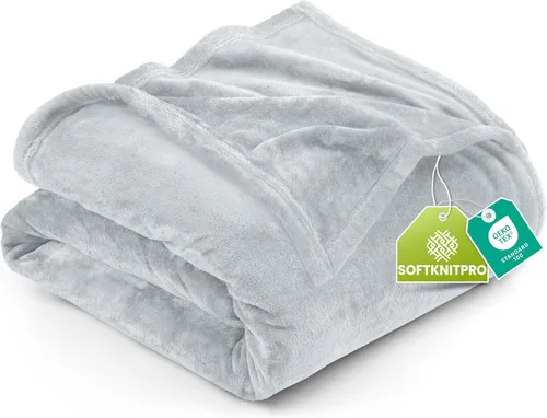 Vista 57 de Utopia Bedding - Manta de vellón de lujo, mullida, antiestática; manta de suave microfibra de 8.8 oz/yd² (300 g/m²) para sofá y cama; tamaño Gris