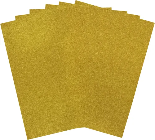 Vista 9 de Mega Crafts 6 hojas metálicas de espuma EVA de 16 x 24 pulgadas, papeles con purpurina azul brillante con parte trasera adhesiva, álbumes