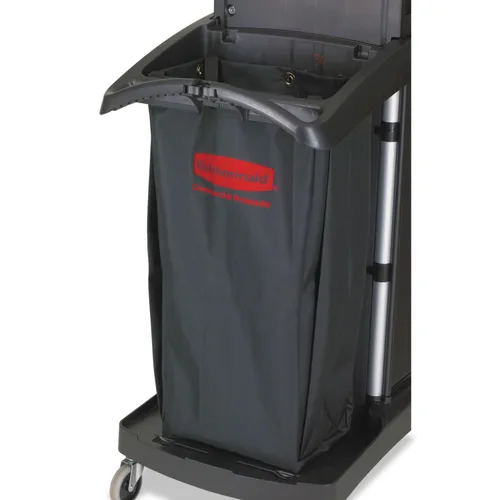 Vista 2 de Bolsa de carro de limpieza Rubbermaid Commercial Products de 30 galones, amarilla, para recoger residuos o artículos de lavandería, carros